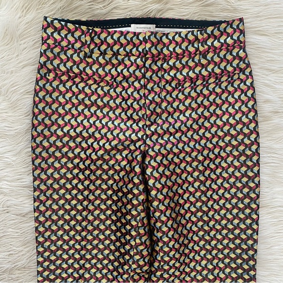 Anthropologie Metallic Patterned Trousers - Picture 3 of 12